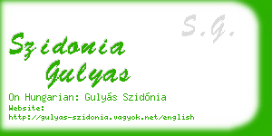 szidonia gulyas business card