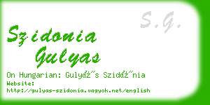 szidonia gulyas business card